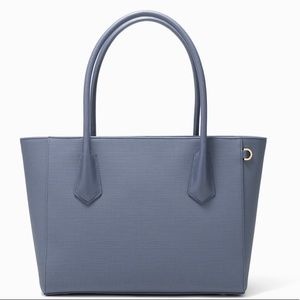 Dagne Dover Signature Tote in size legend in Ash Blue